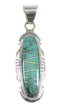 Southwest Turquoise Inlay Silver Pendant YX51561